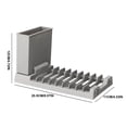 thumbnail image 3 of EARKITY Deals Dish Drying Rack, Space Saving Plate Organizers Holders Racks for Cabinet and Cupboard, Collapsible Dish Strainer with Cutlery Holder, Pot Lid Organizers for Kitchen Countertop, 3 of 4