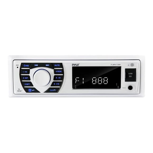 PYLE PLMRKT38W - Marine - Récepteur Numérique - au Tableau de Bord - un Seul Din - 75 Watts x 4