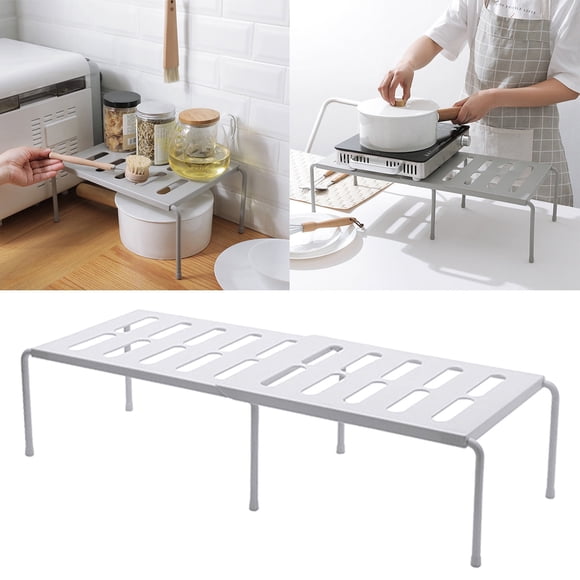 Ainf Expandable Stackable Kitchen Cabinet Shelf Organizer Storage Space Saving Cupboard Plate Dish Counter & Pantry Organizer