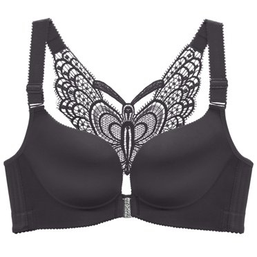GDREDA Everyday Seamless Bra Women's One Fab Fit Underwire Bra Demi T Shirt Bra Convertible Bras For Women Black,75