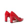 thumbnail image 4 of Woobling Escarpins pour Femmes à Talon Épais, à Enfiler, Confort, Talons Hauts, Mode pour Femmes, Bloc, Rouge, 7,5, 4 of 8