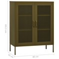 thumbnail image 4 of vidaXL Armoire de Rangement Vert Olive 80x35x101,5 cm Acier, 4 of 5