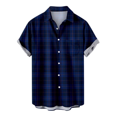 Pisexur Chemise Hawaïenne pour Homme à Manches Courtes, Polos Imprimés, Chemises Boutonnées d'Été pour la Plage
