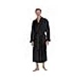 thumbnail image 3 of Boca Terry Mens Plush Robe, Big & Tall Bathrobe for Men, Warm Luxury Microfiber Robe - Medium, Black, 3 of 4