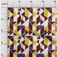 thumbnail image 1 of oneOone Georgette Viscose Fabric Parallelogram & Triangle Geometric Print Sewing Fabric BTY 42 Inch Wide, 1 of 4
