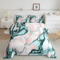 thumbnail image 1 of Marble Comforter Set Stone Pattern Fluid Bedding Set Watercolor Marbling Texture Quilt Modern Abstract Art Bedding Comforter Sets Queen Size,Pink Blue, 1 of 7
