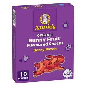 Annie's Organic Bunny Snacks aromatisés aux fruits Patch de baies, Snaks pour enfants, 198 g