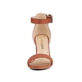 thumbnail image 2 of BLISSFUL STEP Sandales pour Femmes à Bride à la Cheville à Talon Bloc à Boucle à Bout Ouvert Rouille Rouge 8,5, 2 of 8