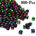 thumbnail image 1 of 800PCS Letter Beads 0.24'' Colorful DIY Craft Alphabet Beads Bracelet Beads, 1 of 10