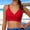 #577-Red, variant on Warop Women's Fashionable Slimming Bikini Top with Padded Cups for Vacation and Elegant Beachwear