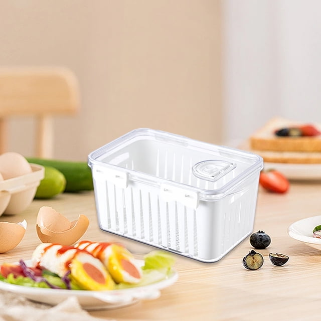 Save Big! Fridge Organizers, Food Storage Bins with Lids, Refrigerator Storage Containers for Fruits & Vegetables, Fresh Keeper for Kitchen Pantry Organization