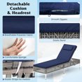thumbnail image 2 of Gymax Set Of 2 Patio Chaise Lounge Chair w/6-Level Adjustable Backrest Removable Cushion, 2 of 6