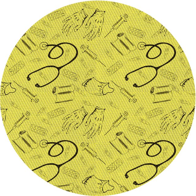 Ahgly Company Tapis de Zone Rond d'Intérieur Lavable à la Machine, Style Transitionnel, Jaune Canari, 4 Pieds Rond