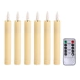 thumbnail image 1 of 6 Pieces LED Pillar Candles Window Candles Light for Office Halloween Party ivorys white, 1 of 7
