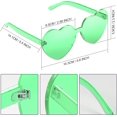 thumbnail image 2 of ORUYROP Heart Shape Sunglasses Rimless Transparent Heart Glasses Colorful Party Favors, 2 of 7