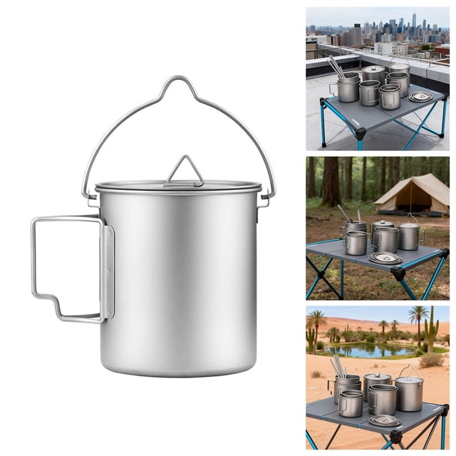 Camping Cookware Set For Outdoor Backpacking And Picnic Adventures With Superior Heat Distribution And Durable Design
