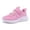 Pink, variant on PMVFHDE Sneakers for Girls Children's Fashion Mesh Lace Up Sneakers Color Matching Casual Comfortable Running Shoes Purple,11.5-12 Years