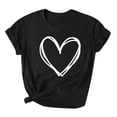 thumbnail image 1 of Kcodviy Femmes Saint-Valentin Imprimé Très Grand Femmes T-Shirt à Manches Courtes Nouveauté Manches Longues Compression Femmes Hauts Graphiques, 1 of 3