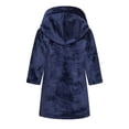 thumbnail image 3 of Peignoir Garçons Filles pour Enfants Tout-Petits Bébé à Capuche Col en V Couleur Unie Peignoir 2-12a Tenue de Détente Décontractée Pyjamas Robe de Nuit, 3 of 5