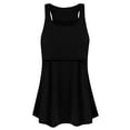 thumbnail image 2 of Pisexur Robe de Maternité Unie pour Femmes à Encolure Dégagée Sans Manches, Robe d'Allaitement, Vêtements d'Allaitement, Jupe de Maternité, Robe d'Été Fluide Évasée, 2 of 4
