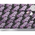 thumbnail image 3 of Soimoi Black polyester Crepe Fabric Purple Floral Print Sewing Fabric BTY 52 Inch Wide, 3 of 3