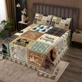 thumbnail image 2 of YST Rv Camper Theme Quilt Bedding Set Twin,Kids Happy Camping Bedspread Rustic Cabin Room Decor,Travel Trailers Accessories Camper Quilts Set for Bunk,Patchwork Buffalo Plaid Coverlet Set, 2 of 5