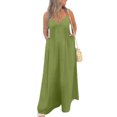 thumbnail image 1 of Innerwin Combinaison Longue Col en V Profond Femmes Combinaisons Vacances Sans Manches Décontracté Pantalon Large Vert Foncé L, 1 of 2
