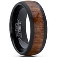 thumbnail image 1 of Men's Genuine Rose Wood Tungsten Ring Band Wedding Engagement Inlay 8MM, 1 of 7