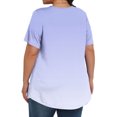 thumbnail image 3 of Plebaso Hauts pour Femmes Grande Taille Manches Courtes Blouses Plissées Décontractées Col Rond Été Tuniques Amples, 3 of 6