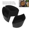 thumbnail image 3 of Slow Cooker Divider Liner, Make Meals Convenient Leakproof Silicone Slow Cooker Liner Heat Resistant Protective  for Home Black, 3 of 7