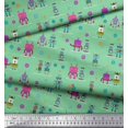 thumbnail image 3 of Soimoi Poly Georgette Fabric Cartoon Machine & Gear Parts Hardware Printed Fabric 1 Yard 52 Inch Wide, 3 of 3