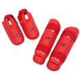 thumbnail image 4 of Strike Shin Guards Leg Protector Kick Padded Shin Kick Pads Protector Instep Karate Kicking Sparring Adults - Red, S S, 4 of 7