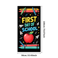 thumbnail image 3 of Colorful Backdrop Banner with Apple and School Elements for First Day of School Party Supplies Photography Props Decorations School Events Classroom Decor Back to School Celebrations, 3 of 4