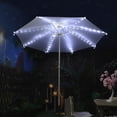 thumbnail image 1 of Mistaha LED Umbrella Lights with Colorful Illusion Effects - 1.2m 104 Lights, Solar Powered & Remote Control - Festive Decorative String Lights for Tents - White, 1 of 6