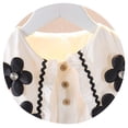 thumbnail image 4 of WEAIXIMIUNG Robes pour Filles Nouvelles Robes Stéréoscopiques à Fleurs Grande Robe à Col Mode Robe Plissée Perle, 4 of 9