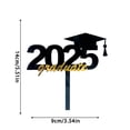 thumbnail image 2 of Cake Inserts Cake Card for Celebration Graduation Acrylic Sign with Happy Graduation Design for Cake Decoration and Party Supplies, 2 of 3