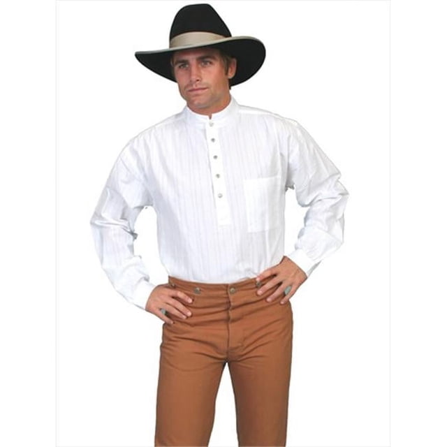 Scully RW015-WHT-L Chemise de Rangement pour Hommes - Blanc - Grand