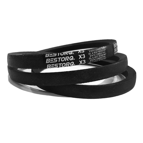 BESTORQ A88 or 4L900 V-Belt Classic Wrapped Rubber X3 V-Belt Black 90"" Outside Circumference x .51"" Width x .34"" Height Pack of 2