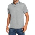 thumbnail image 1 of DPTALR T-Shirt Décontracté pour Homme, Coupe Ajustée, Col Rabattu, Couleur Unie, Manches Courtes, Haut, Blouse, 1 of 6