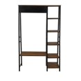 thumbnail image 4 of Linon Austin Sturdy Rustic Hall Tree 6 Wood Shelves 4 Hooks Metal Frame in Black, 4 of 15