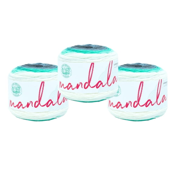 Lion Brand Yarn Mandala Multicolor Light DK Acrylic 3 Pack Yarn