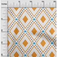 thumbnail image 2 of oneOone Georgette Viscose Orange Fabric Check Dress Material Fabric Print Fabric By The Yard 42 Inch Wide, 2 of 4