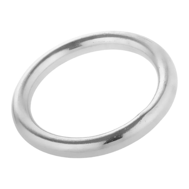Redempat Solid 304 Stainless Steel Webbing Strapping Craft DIY Welded O Ring Silver 30x8mm 1Set