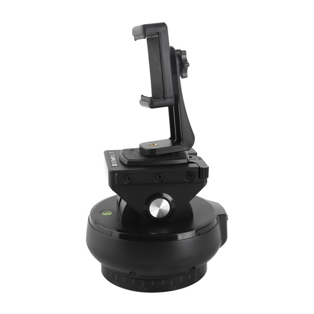 Tête Panoramique Motorisée pour Caméra, Rotation 360, Trépied Panoramique, Télécommande Sans Fil 100M, 9 Niveaux de Vitesse Réglable, Capacité de Charge 1kg avec Clip pour Téléphone