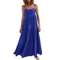 thumbnail image 1 of Robe d'Été Décontractée Ample pour Femmes à Bretelles, Longue Maxi de Plage, Robes d'Été pour Femmes, 1 of 9
