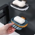 thumbnail image 4 of VogueV Wall-Mounted Suction Cup Soap Dish - Rustproof Bathroom Organizer Blue, 4 of 7