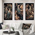 thumbnail image 1 of Designart "Faded Retro Tones Cardinal Bird II" Animals Bird Framed Wall Art Set Of 3 - Red Bird Frame Canvas Set For Living Room Decor, 1 of 6