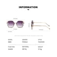 thumbnail image 4 of Penkiiy Woman Rimless Diamond Sunglasses, Oversized Gradient Diamond Sunglasses, Polygonal Sunglasses UV Protection Dark Gray, 4 of 5