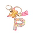 thumbnail image 2 of Key Chain 26 Letters Butterfly Women Compact Long Lasting Key Ring Bag Decoration, 2 of 8