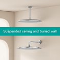 thumbnail image 3 of Rain Shower Head Round Shower Head High Flow Stainless Steel Rainfall Shower Head High Pressure Design (BChrome ), 3 of 7